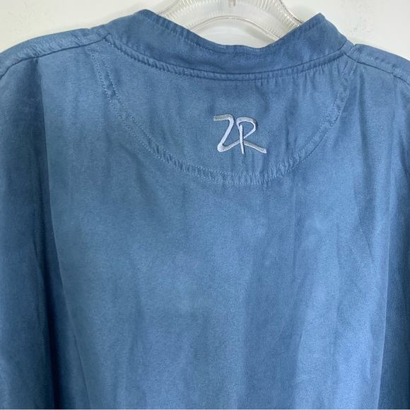 Zero Restriction Men’s Golf Outerwear Blue Microsuede Pullover Lined V-Neck Vest - Picture 4 of 6